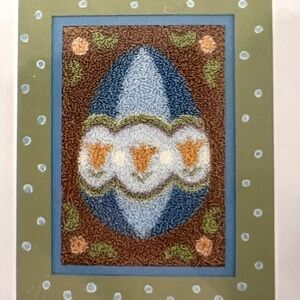 TINY TULIPS Punch Needle Embroidery Pattern Floral Easter‎ Egg Vintage New